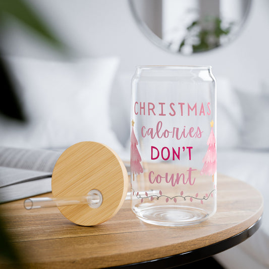 Sipper Glass - Christmas Calories Don't Count