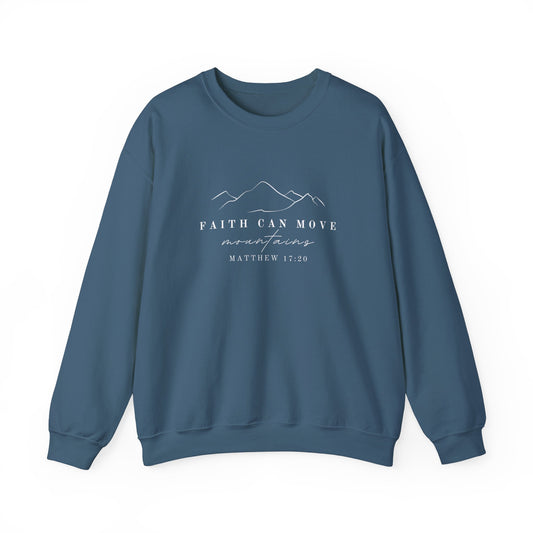 Matthew 17:20 Sweatshirt - Faith Can Move Mountains