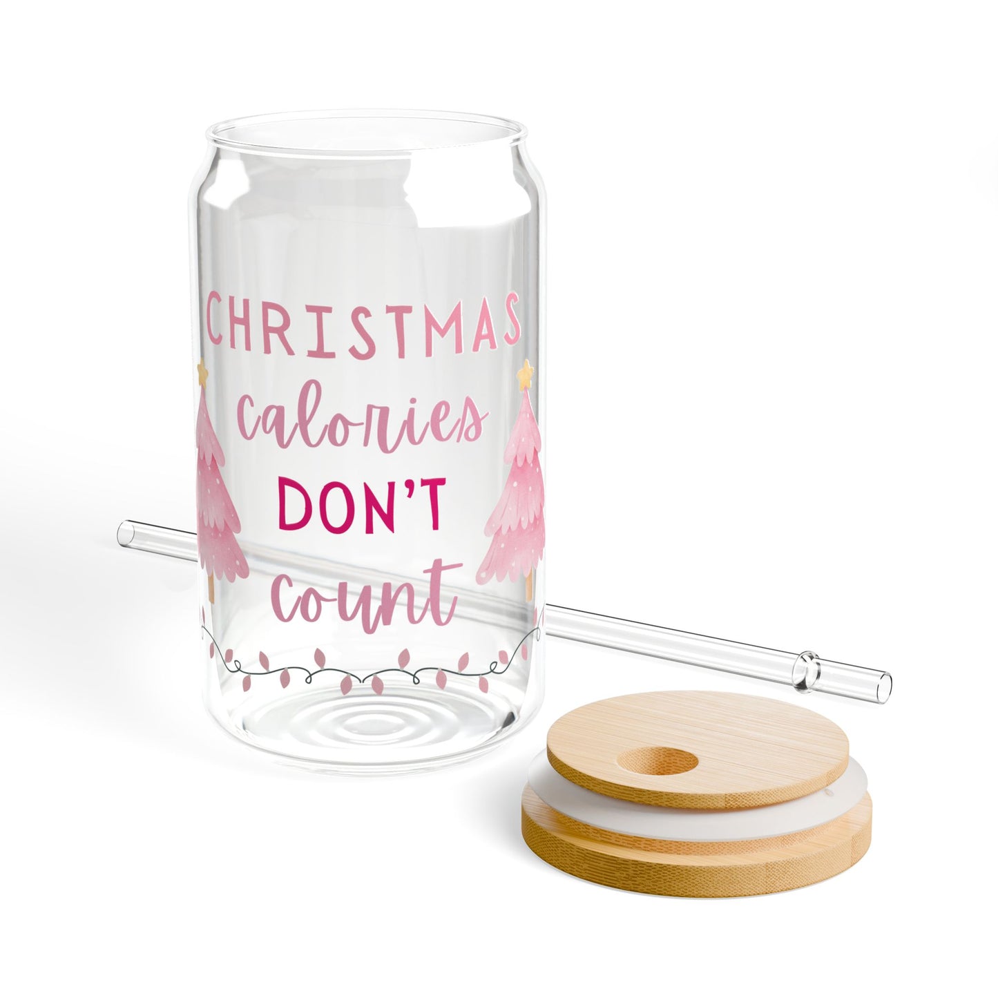 Sipper Glass - Christmas Calories Don't Count