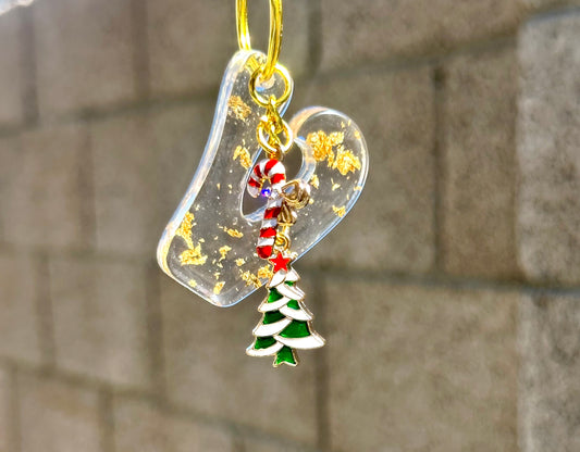 Letter Keychain - Christmas Charm