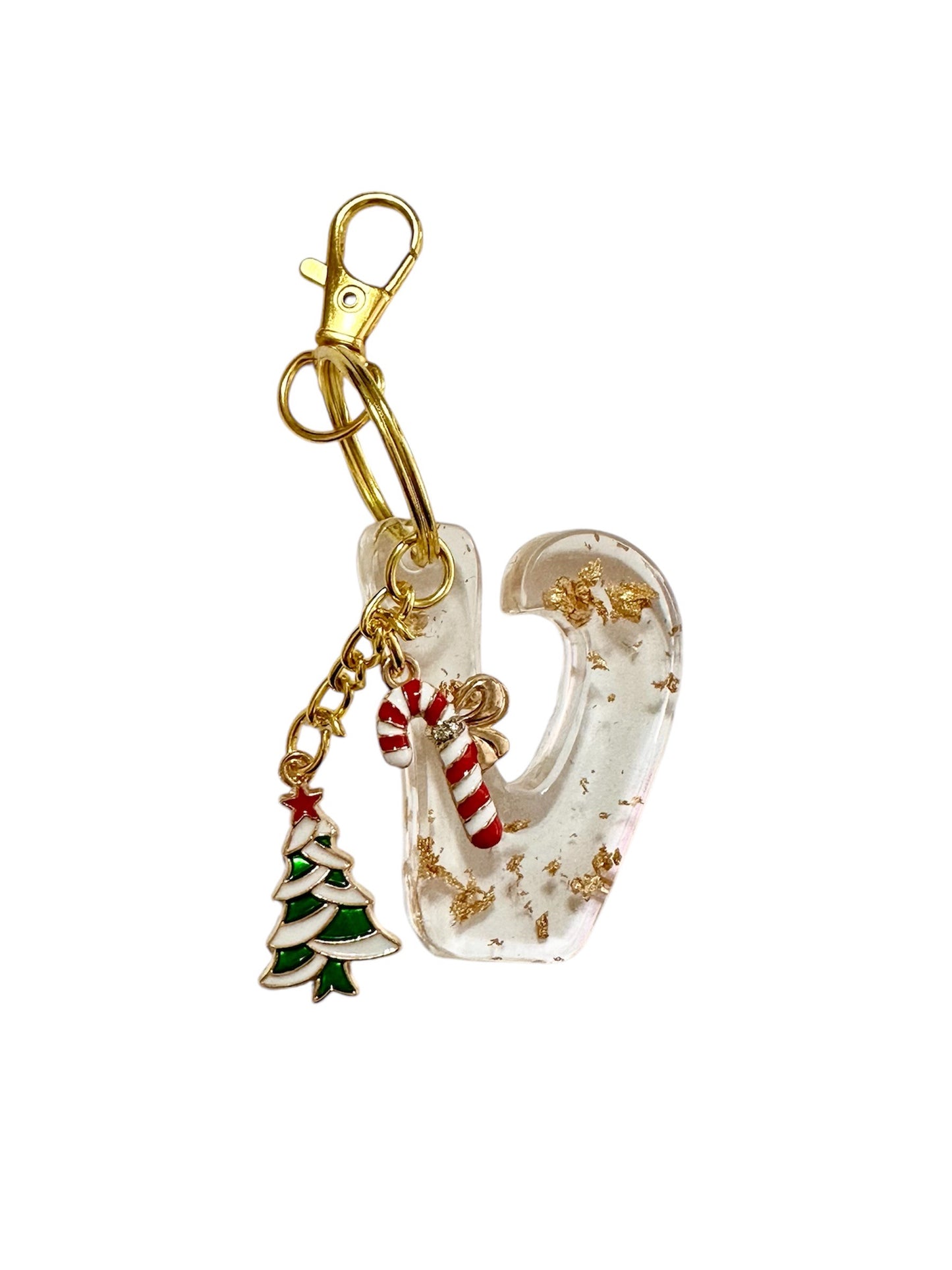 Letter Keychain - Christmas Charm